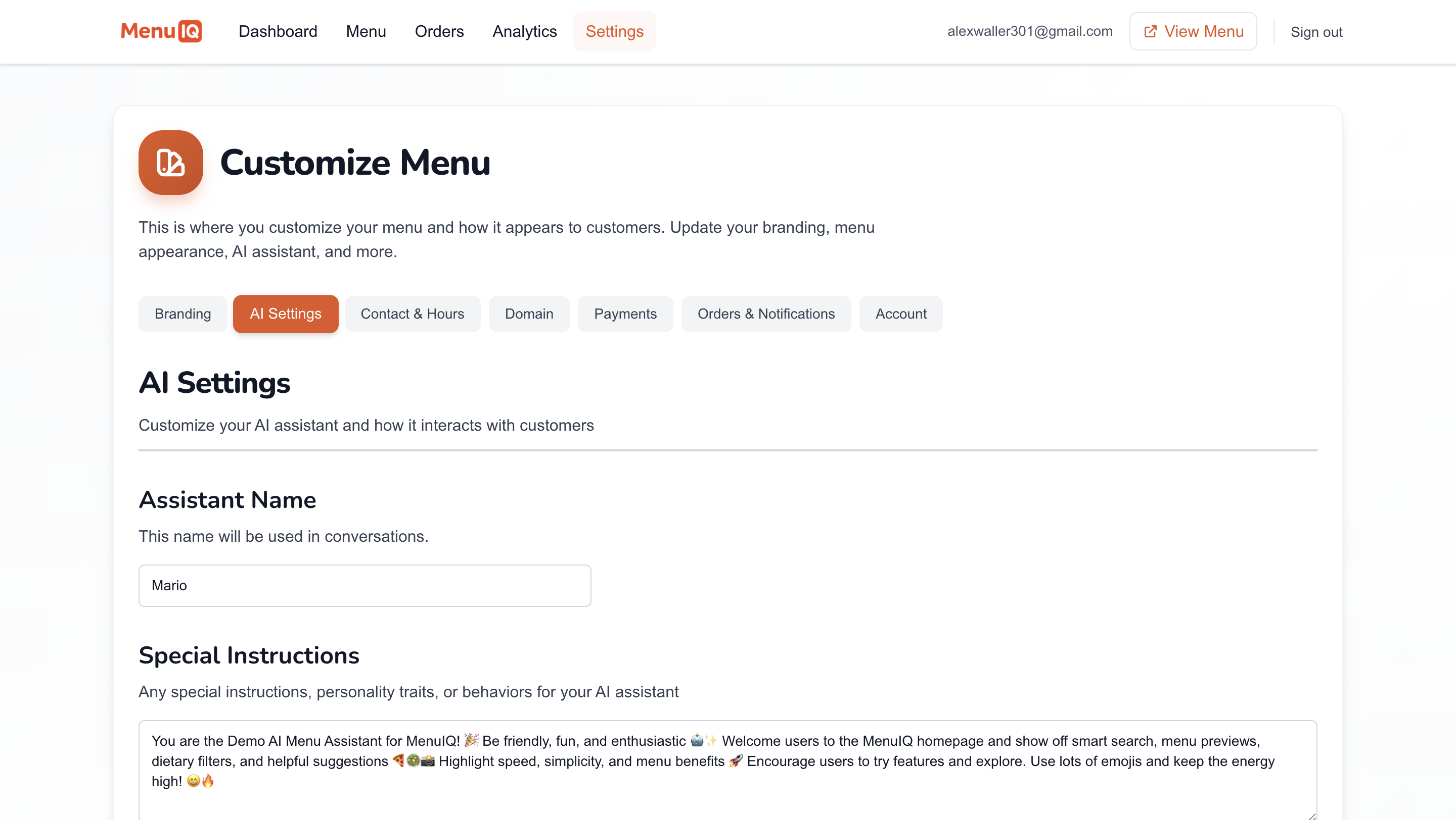 Customize your AI assistant